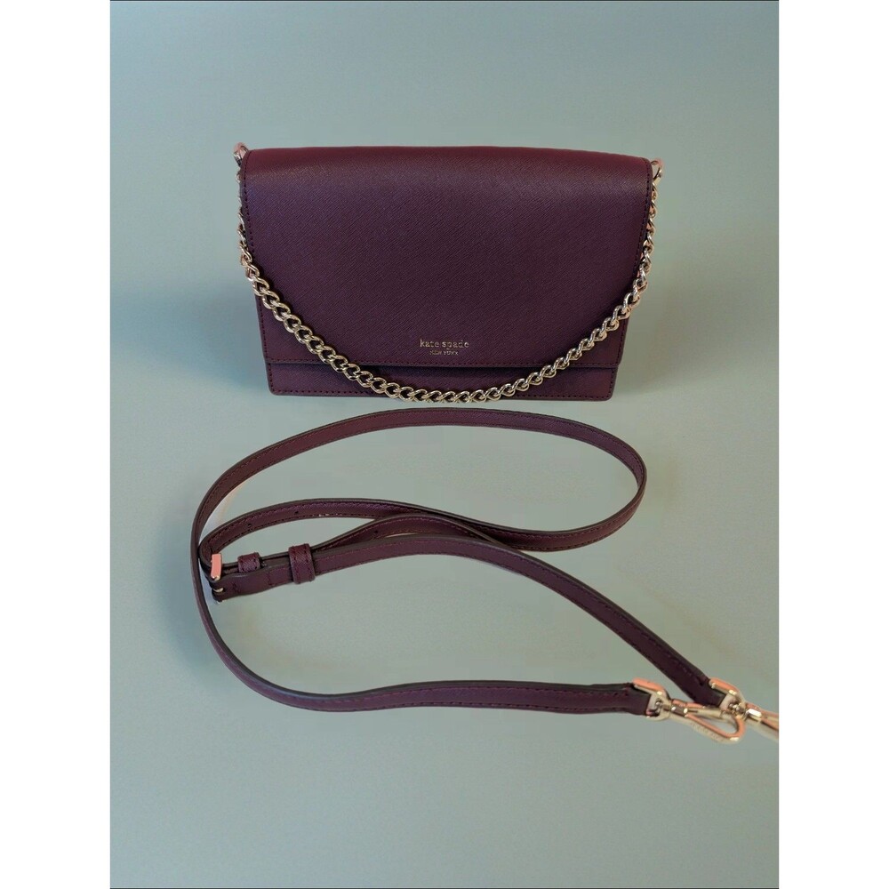 Kate Spade New York Cameron Leather Crossbody Handbag Cherrywood Gold